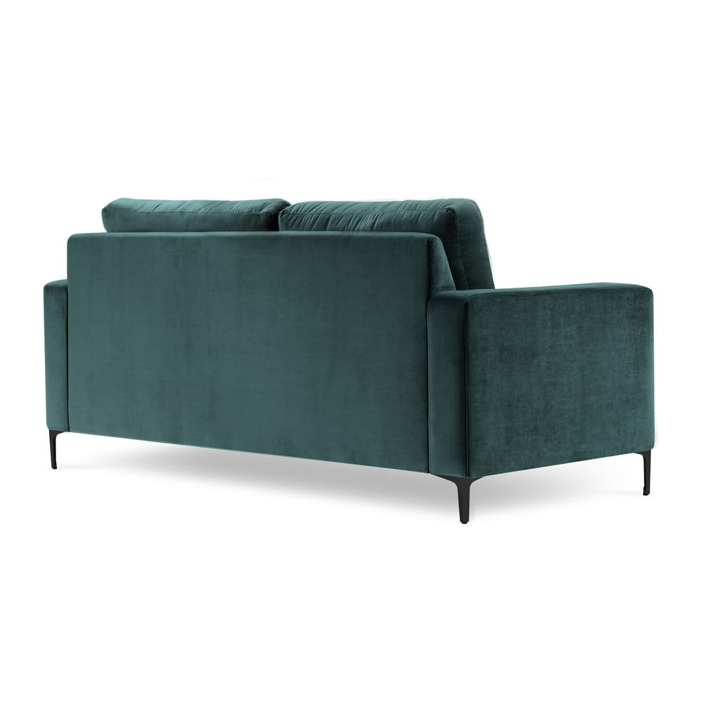 Aksamitna sofa w morskim kolorze Kooko Home Harmony, 158 cm