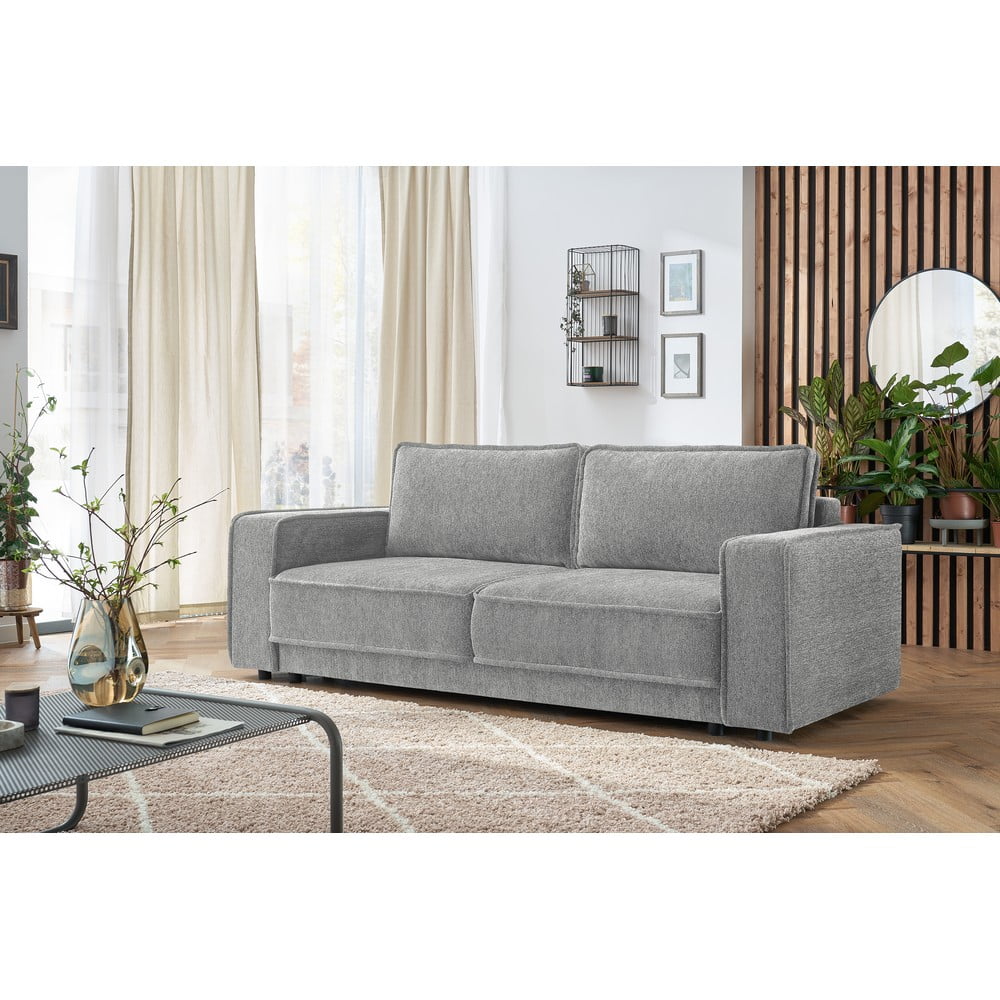 Jasnoszara sofa rozkładana Emile – Bobochic Paris