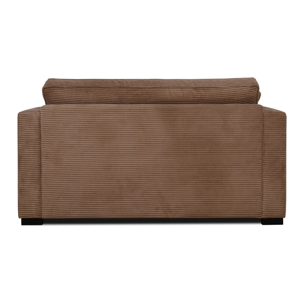 Jasnobrązowa sztruksowa sofa 132 cm Mobby – Scandic