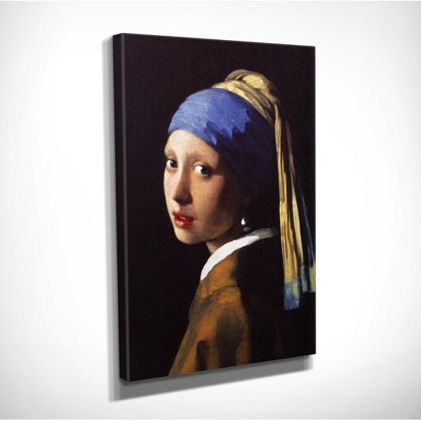 Reprodukcja obrazu na płótnie Johannes Vermeer The Girl with Pearl, 30x40 cm