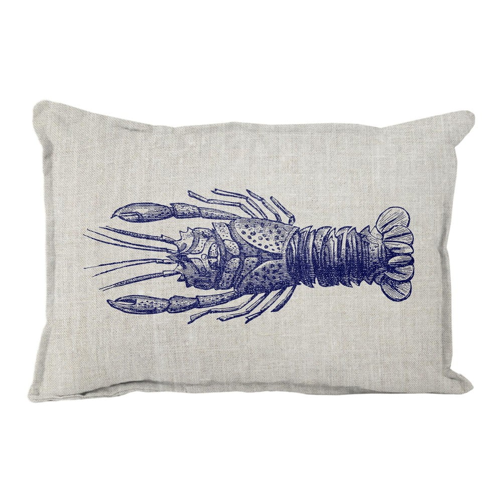 Poduszka z domieszką lnu Really Nice Things Lobster, 50x35 cm