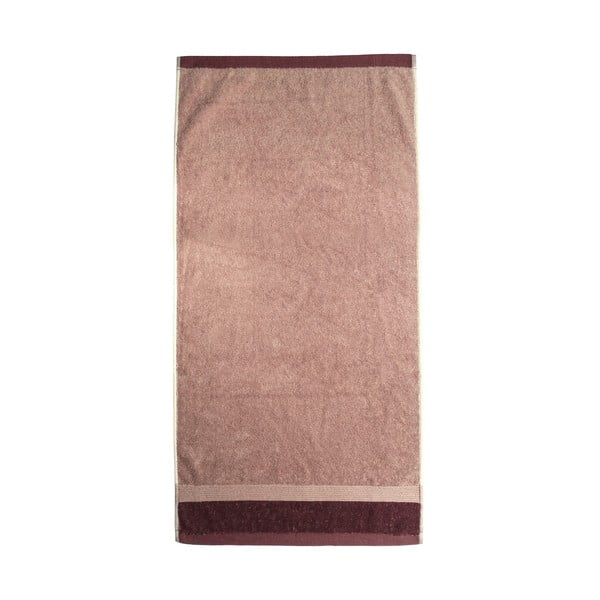 Czerwony bawełniany ręcznik kąpielowy Ethere Banda Vino, 100x150 cm