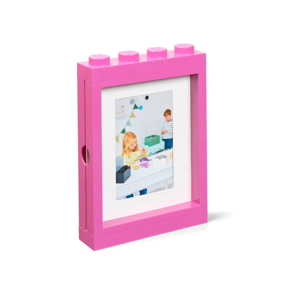Różowa ramka na zdjęcie LEGO®, 19,3x4,7 cm