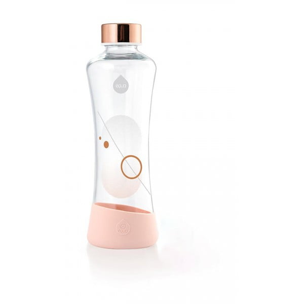 Różowa butelka ze szkła borokrzemowego Equa Metallic, 550 ml