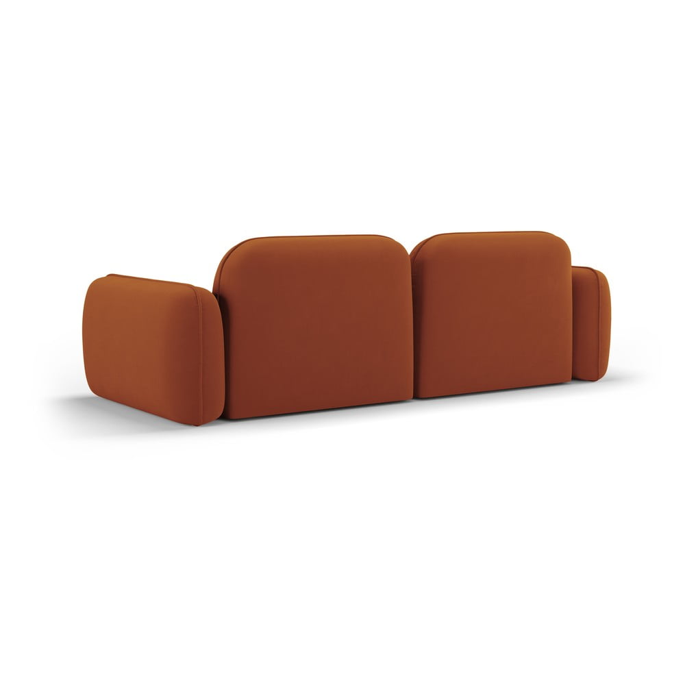 Pomarańczowa aksamitna sofa 230 cm Audrey – Interieurs 86