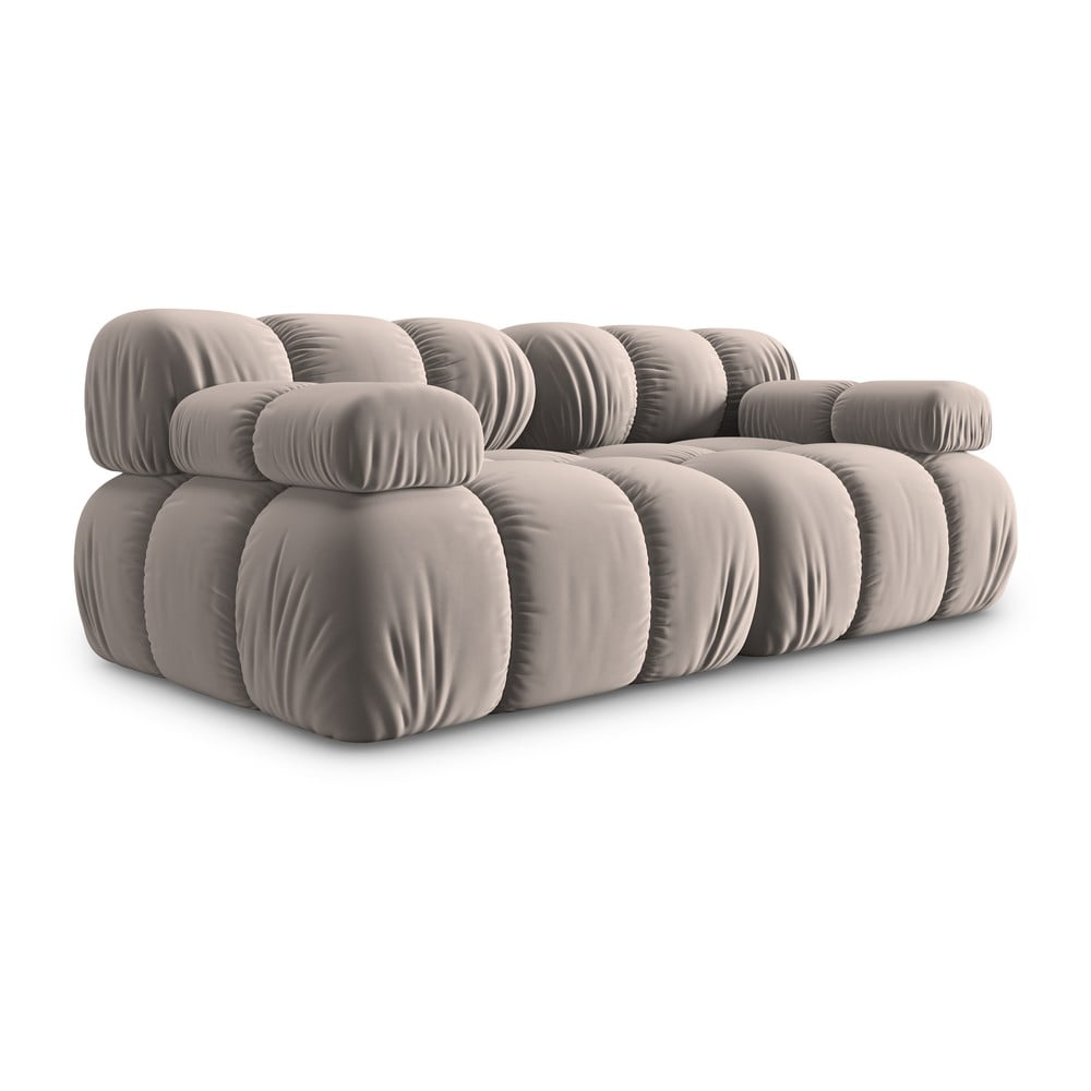 Beżowa aksamitna sofa 188 cm Bellis – Micadoni Home