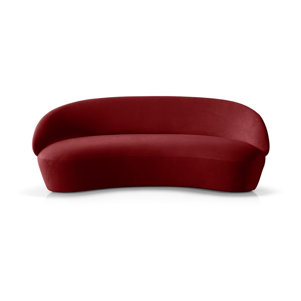 Czerwona aksamitna sofa EMKO Naïve, 214 cm