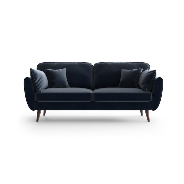 Ciemnoniebieska aksamitna sofa My Pop Design Auteuil