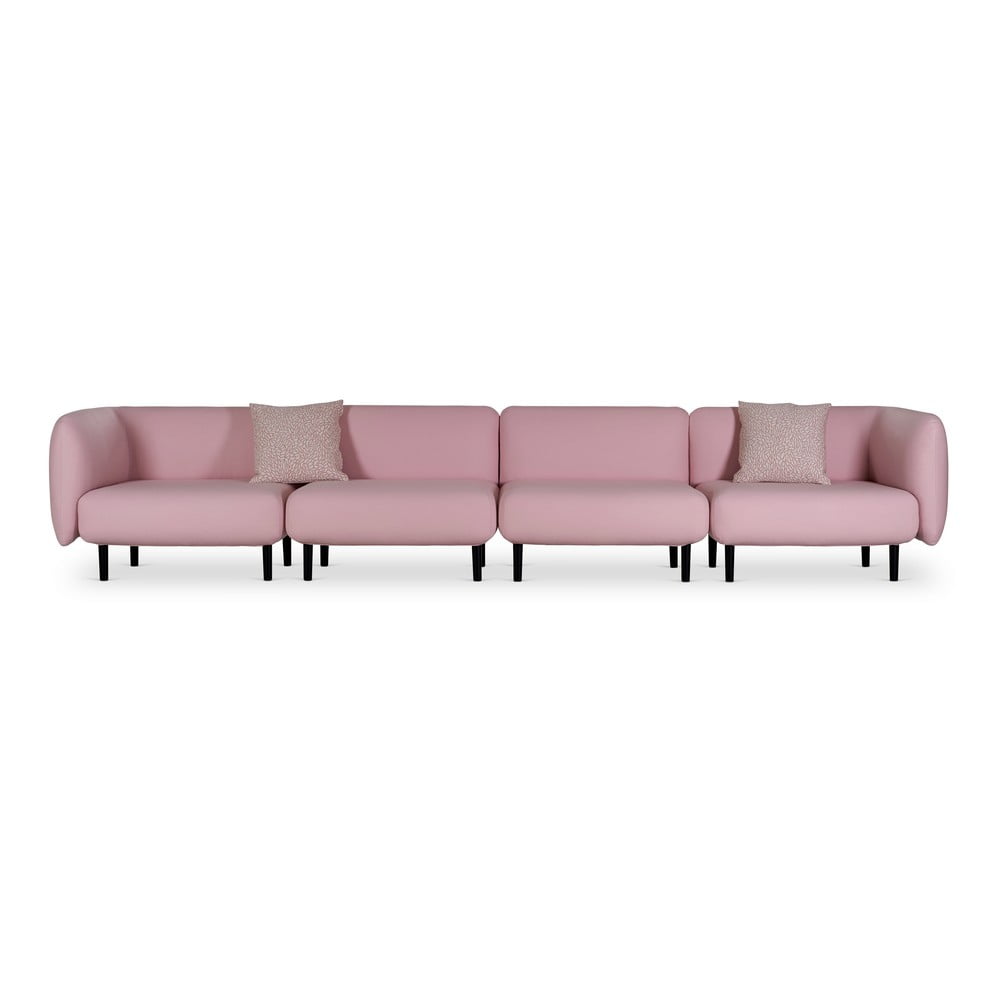 Różowa sofa Softline Elle, 420 cm