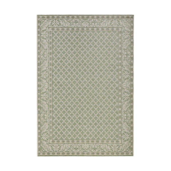 Zielono-kremowy dywan odpowiedni na zewnątrz NORTHRUGS Royal, 160x230 cm