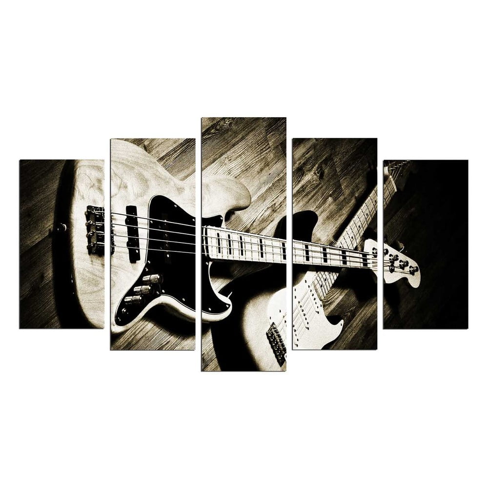 Obraz wieloczęściowy Guitar, 110x60 cm