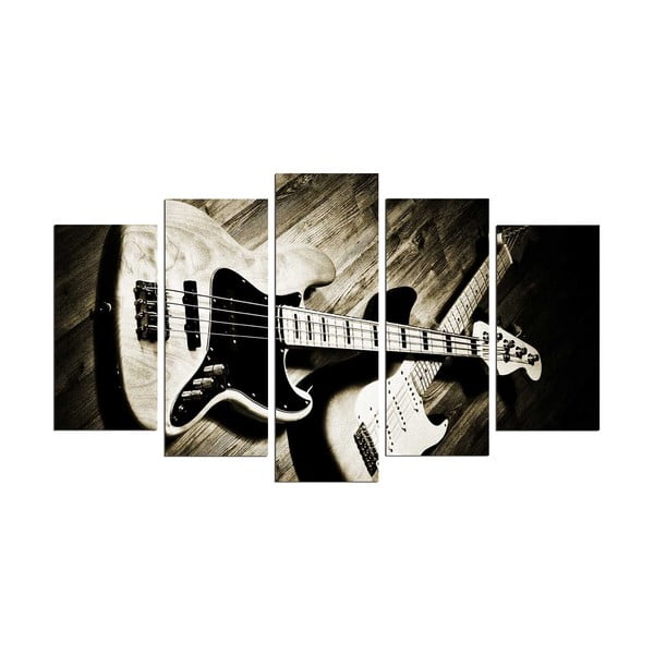 Obraz wieloczęściowy Guitar, 110x60 cm