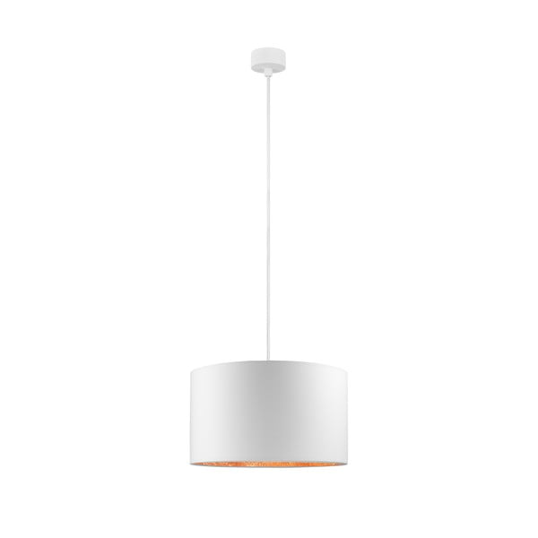 Biała lampa wisząca z wnętrzem w miedzianej barwie Sotto Luce Mika, ∅ 36 cm
