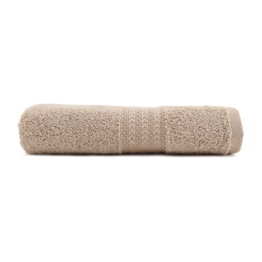 Brązowy ręcznik bawełniany Amy, 50x90 cm