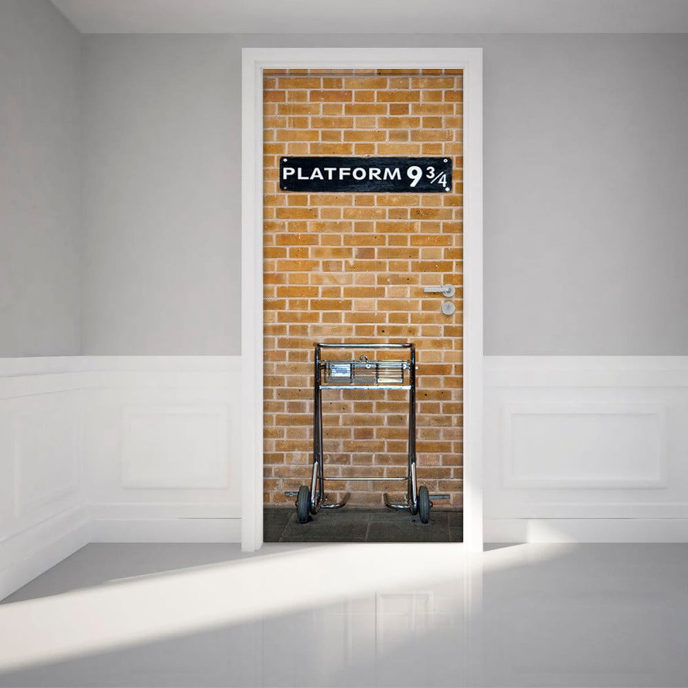 Elektrostatyczna naklejka na drzwi Ambiance Harry Potter Platform, 83x204 cm