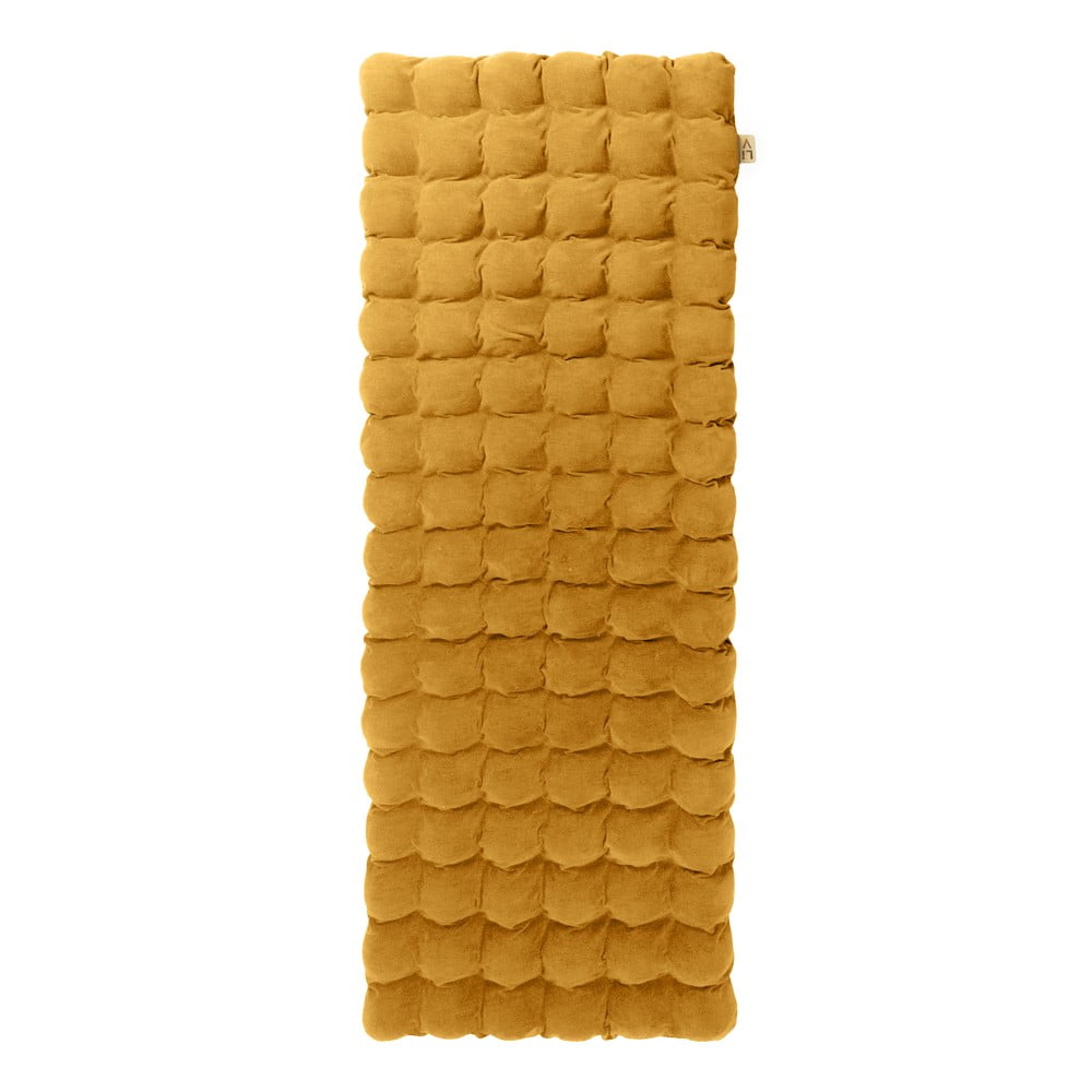 Musztardowy relaksacyjny materac Linda Vrňáková Bubbles, 65x200 cm