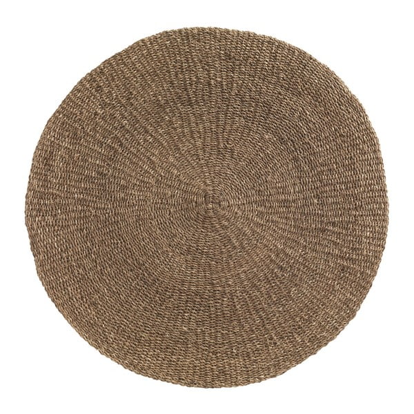 Brązowy dywan z wodorostów Geese Rustico Natural, ⌀ 150 cm