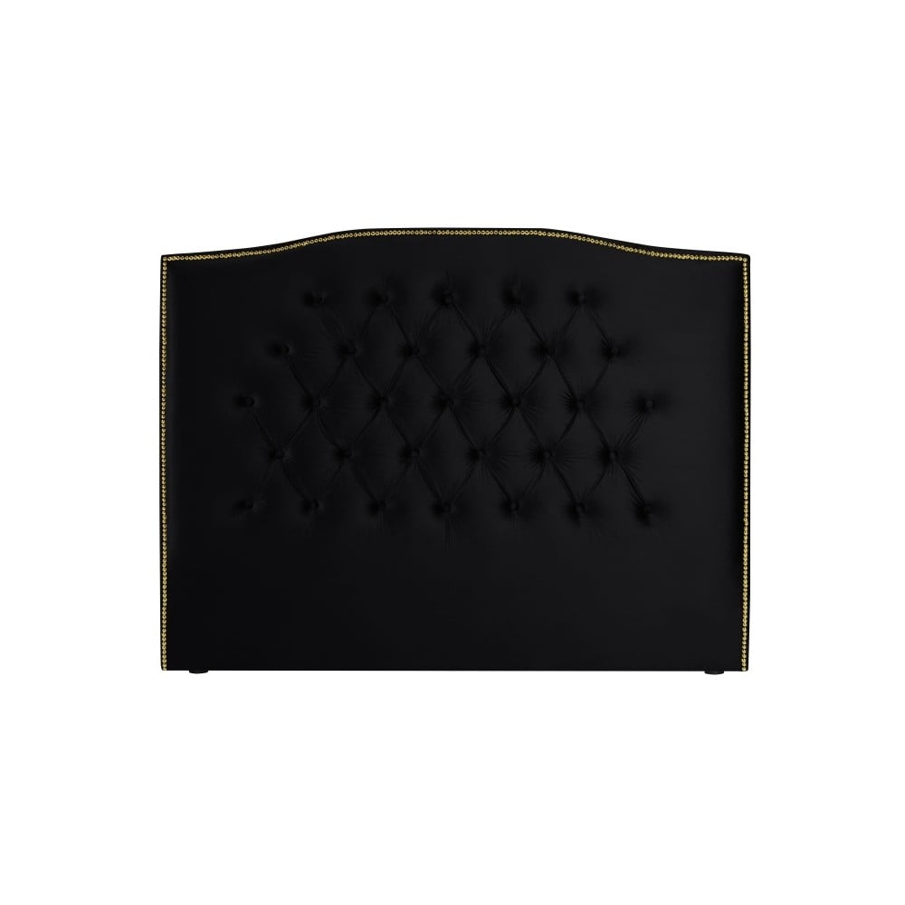 Czarny zagłówek łóżka Mazzini Sofas Daisy, 180x120 cm