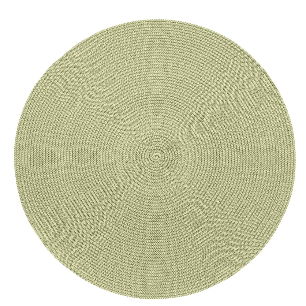 Beżowo-zielona okrągła mata stołowa Zic Zac Round Chambray, ø 38 cm