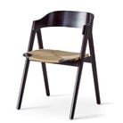 Czarne krzesło z drewna bukowego z rattanowym siedziskiem Findahl by Hammel Mette