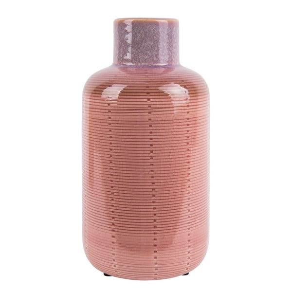 Różowy ceramiczny wazon PT LIVING Bottle, wys. 23 cm