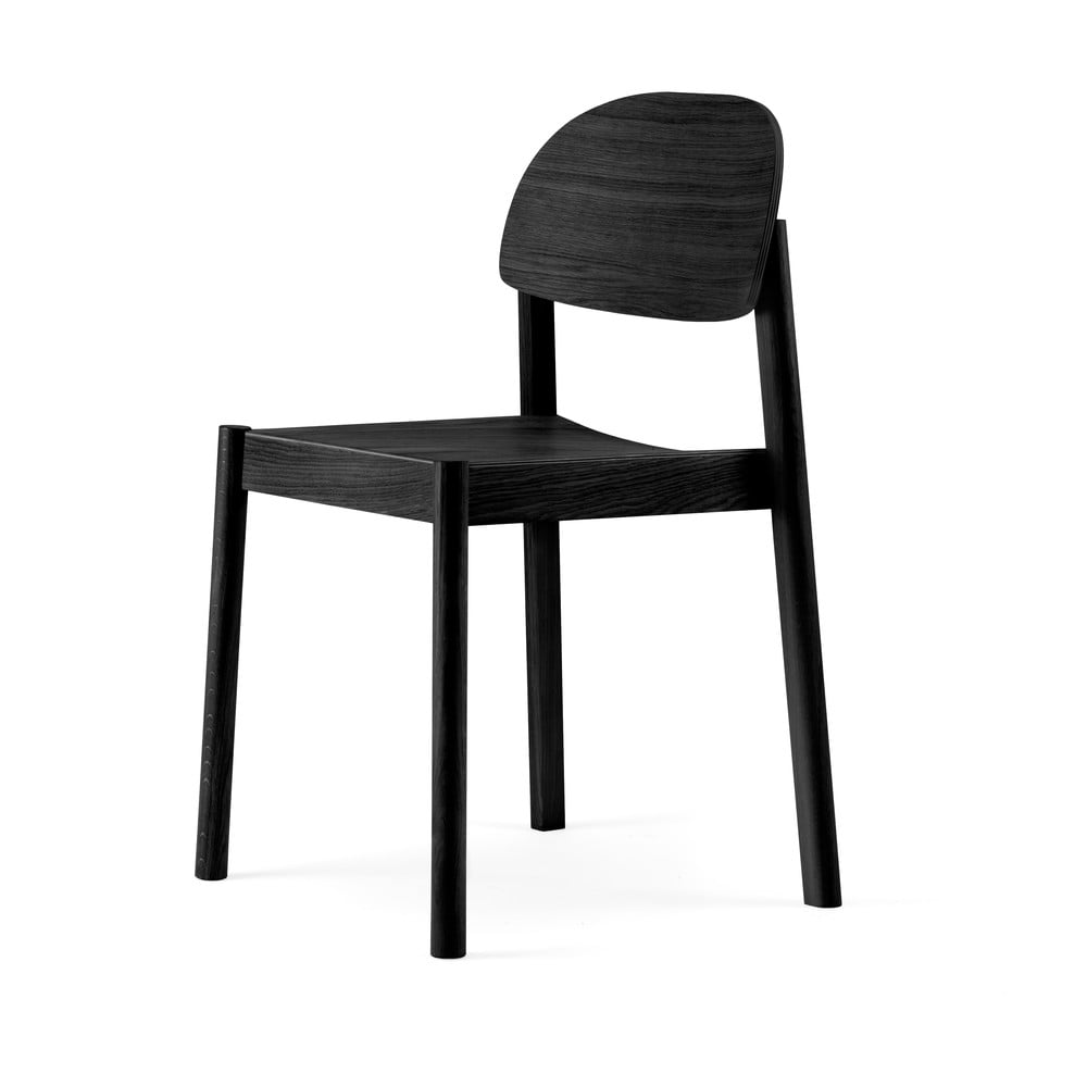 Czarne krzesło z drewna dębowego EMKO Citizen Oval