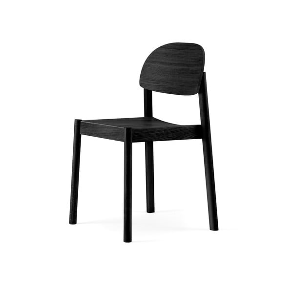 Czarne krzesło z drewna dębowego EMKO Citizen Oval