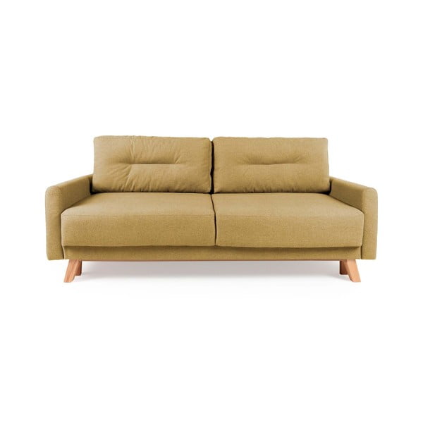 Żółta sofa rozkładana Bonami Selection Pop