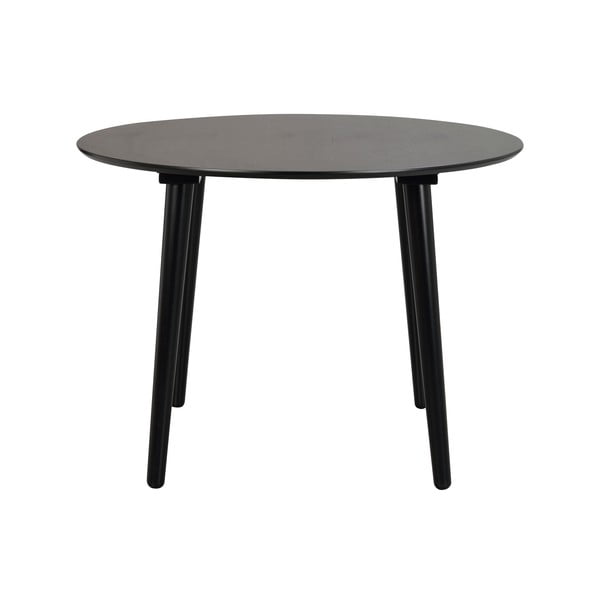 Czarny stół do jadalni Rowico Lotta, ø 106 cm