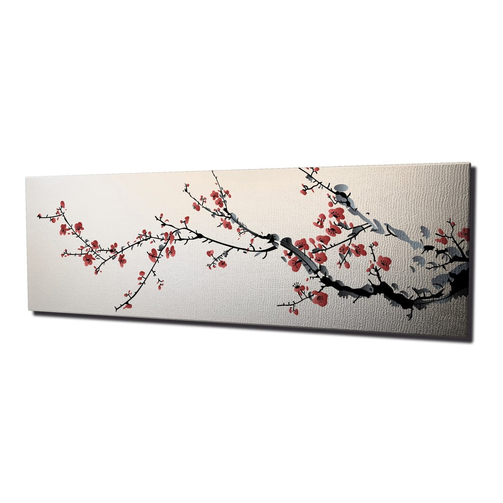 Zdjęcia - Obraz  na płótnie Sakura, 80x30 cm szary