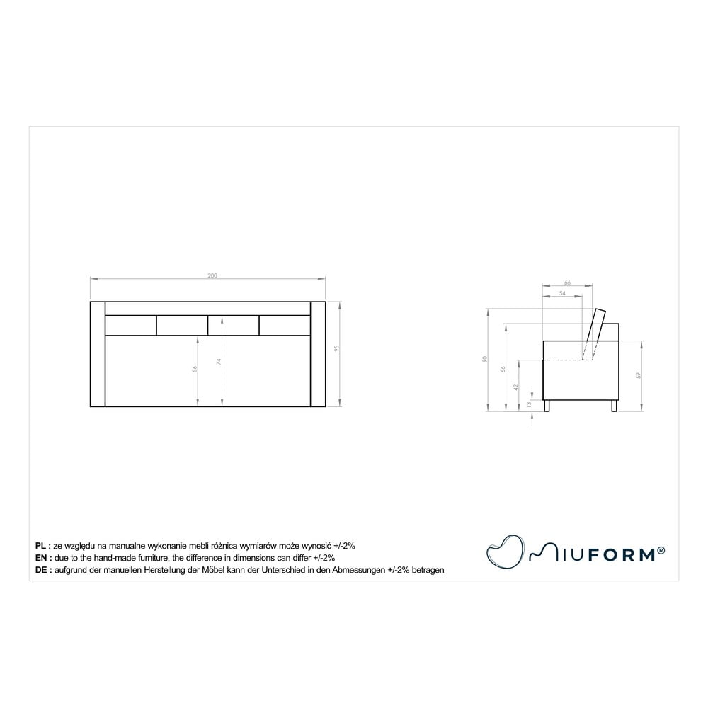 Beżowa aksamitna sofa Miuform Royal Rose