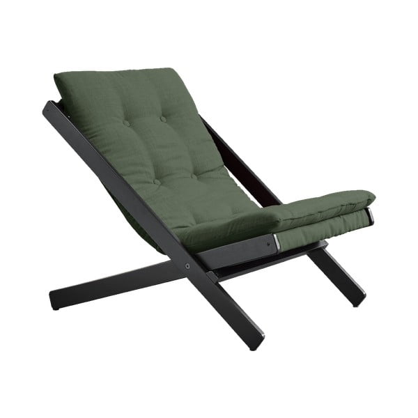 Fotel rozkładany Karup Design Boogie Black/Olive Green