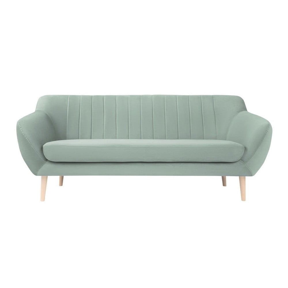 Miętowa aksamitna sofa Mazzini Sofas Sardaigne, 188 cm