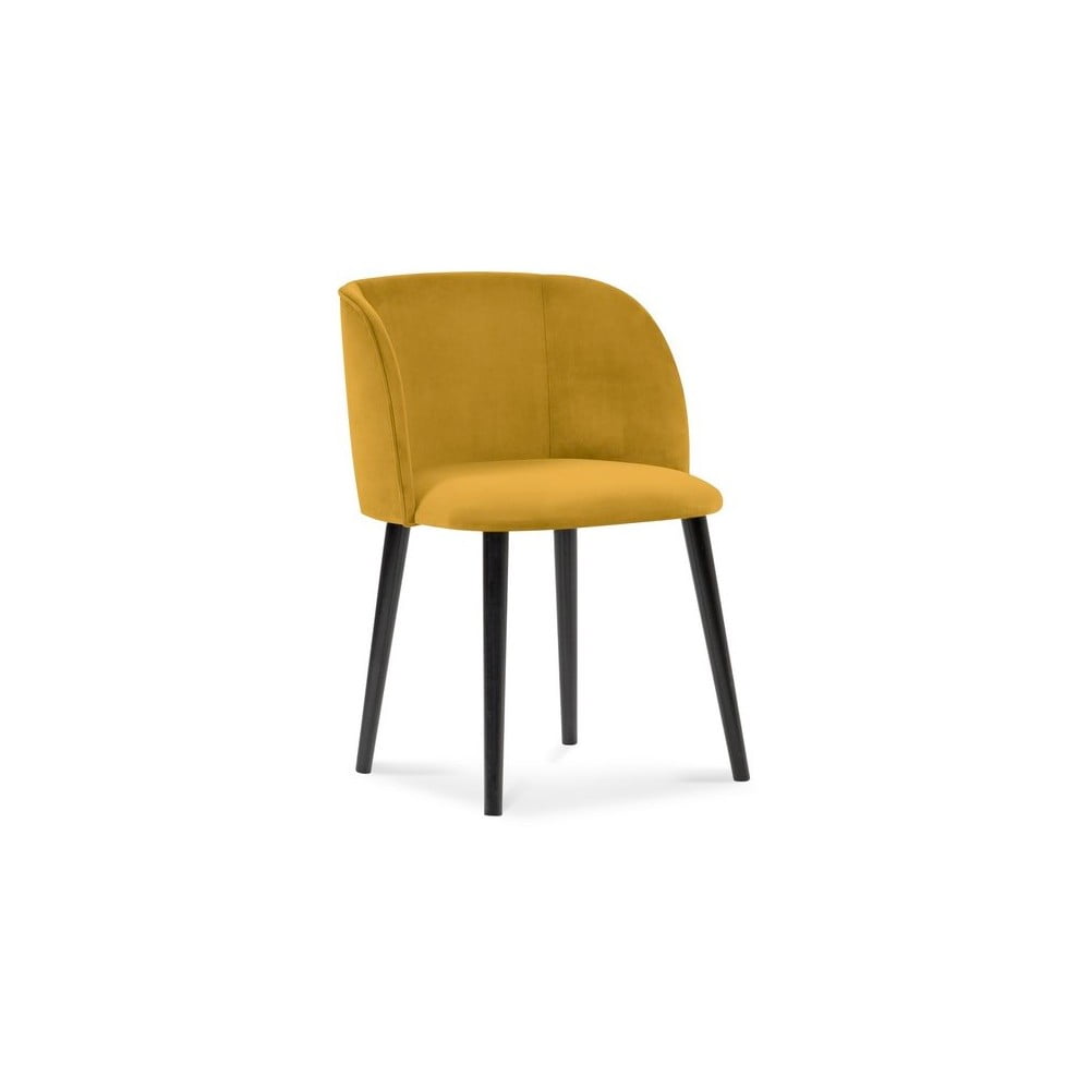 Żółte krzesło z aksamitnym obiciem Windsor & Co Sofas Aurora