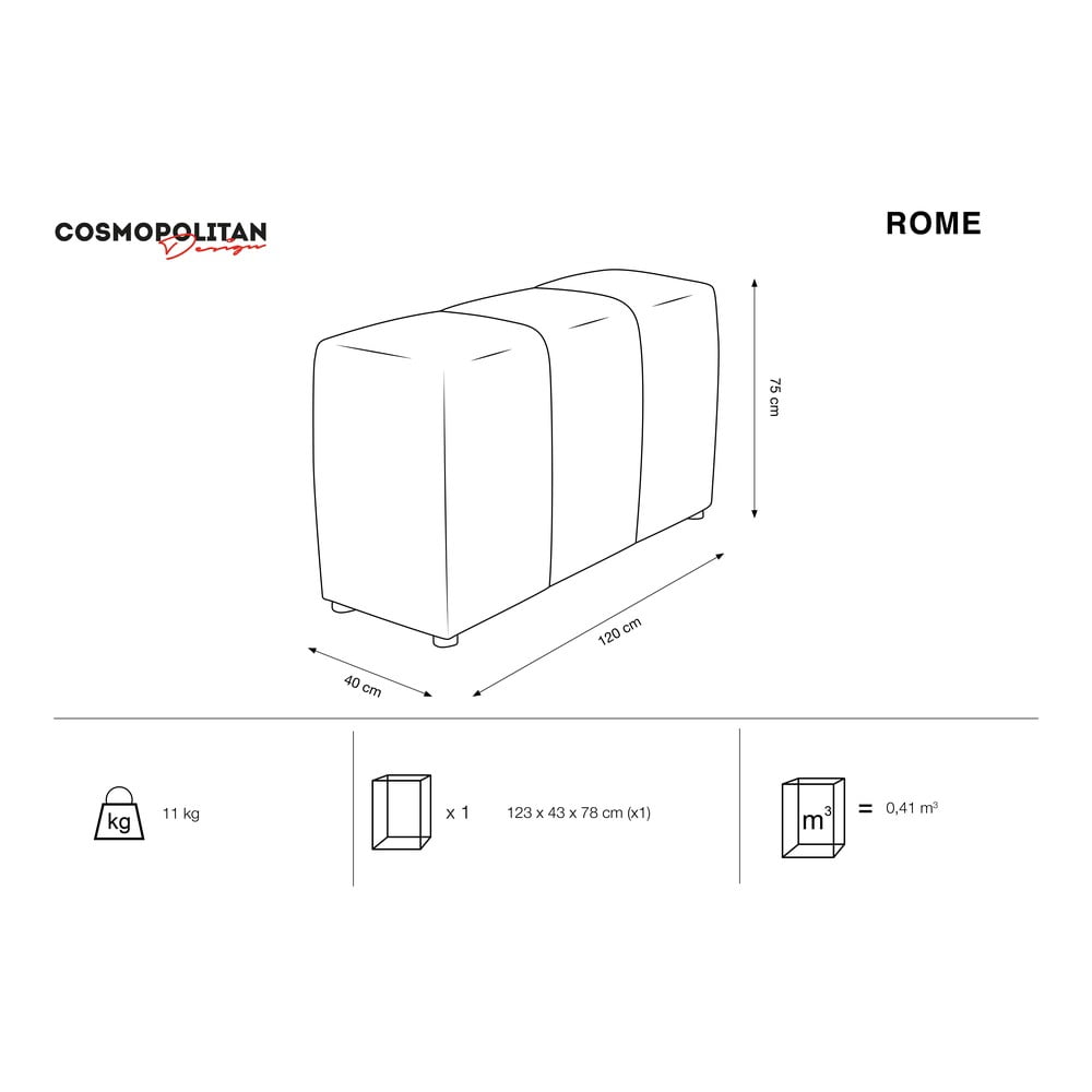 Niebieskie oparcie do sofy modułowej Rome – Cosmopolitan Design