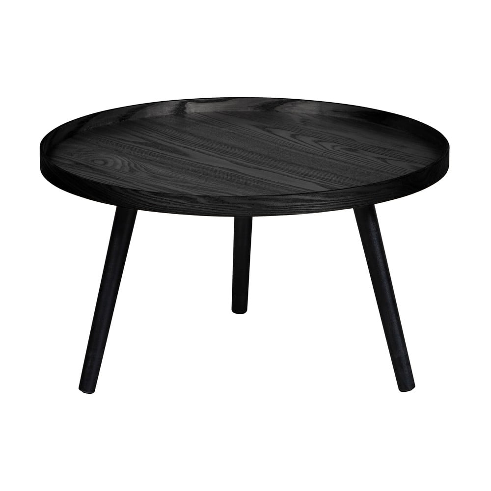 Czarny stolik WOOOD Mesa, Ø 60 cm