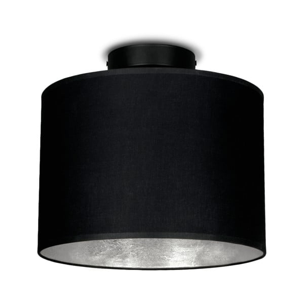 Czarna lampa sufitowa z elementami w kolorze srebra Sotto Luce MIKA, ⌀ 25 cm