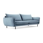 Jasnoniebieska aksamitna sofa Cosmopolitan Design Vienna, 230 cm