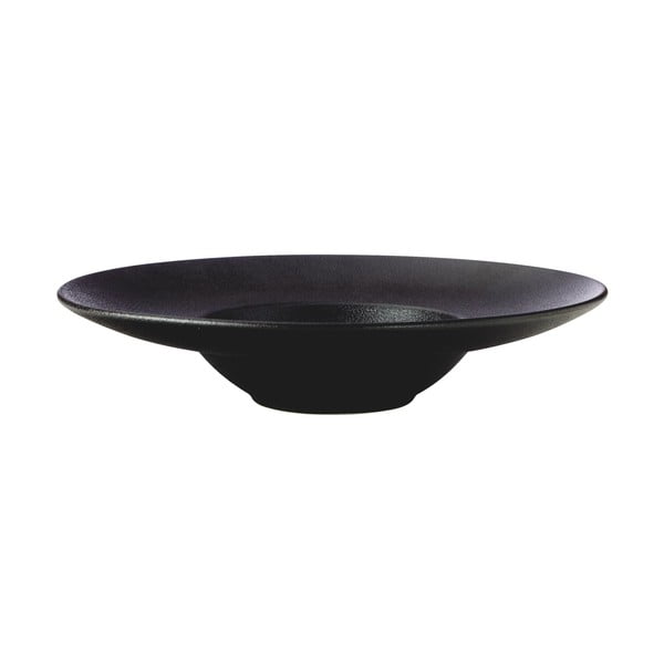Czarny ceramiczny głęboki talerz Maxwell & Williams Caviar, ø 28 cm
