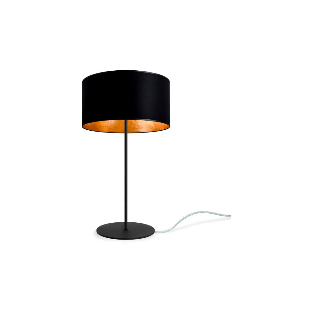 Czarna lampa stołowa z wnętrzem w kolorze złota Sotto Luce MIKA M 1T