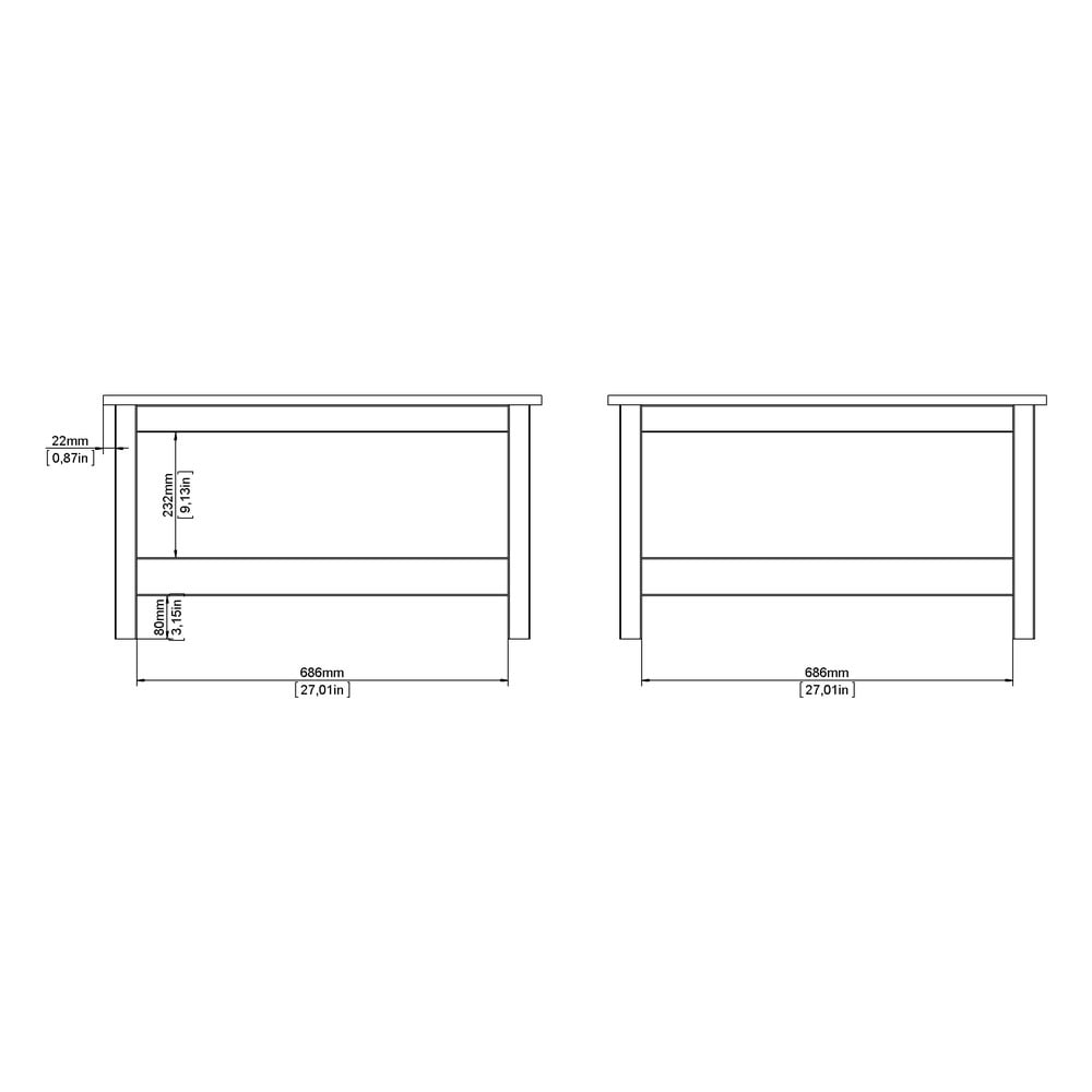 Czarny stolik 81x81 cm Madrid – Tvilum