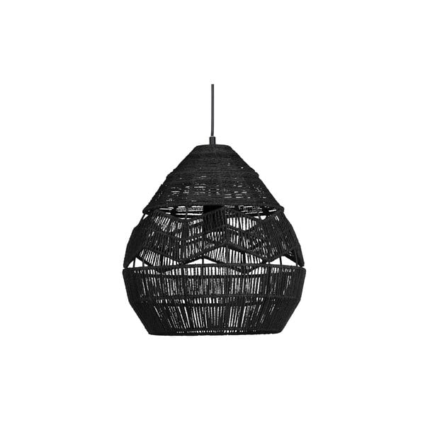 Czarna lampa wisząca WOOOD Adelaide, ø 35 cm