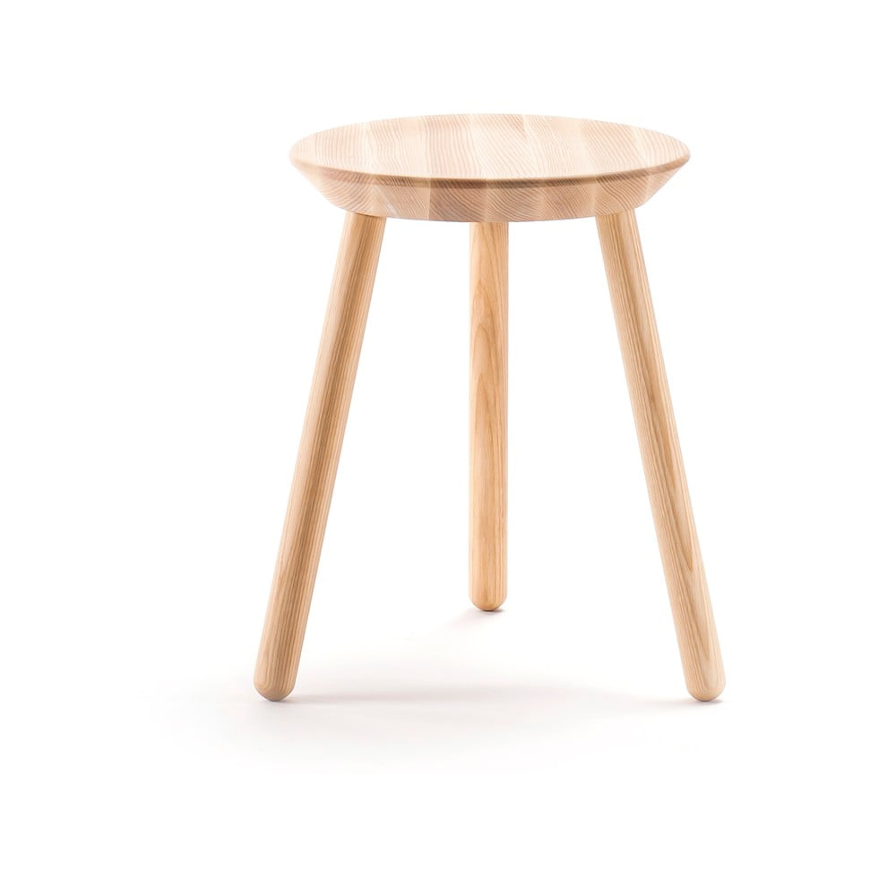 Naturalny stołek z litego drewna EMKO Naïve