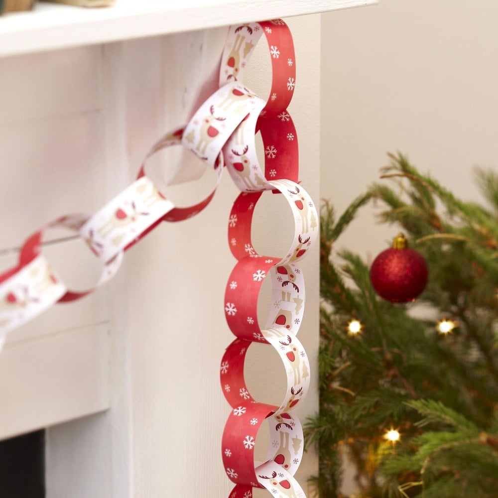 łańcuch Na Choinkę Z Piórek Papierowy łańcuch na choinkę Neviti Rocking Rudolf | Bonami