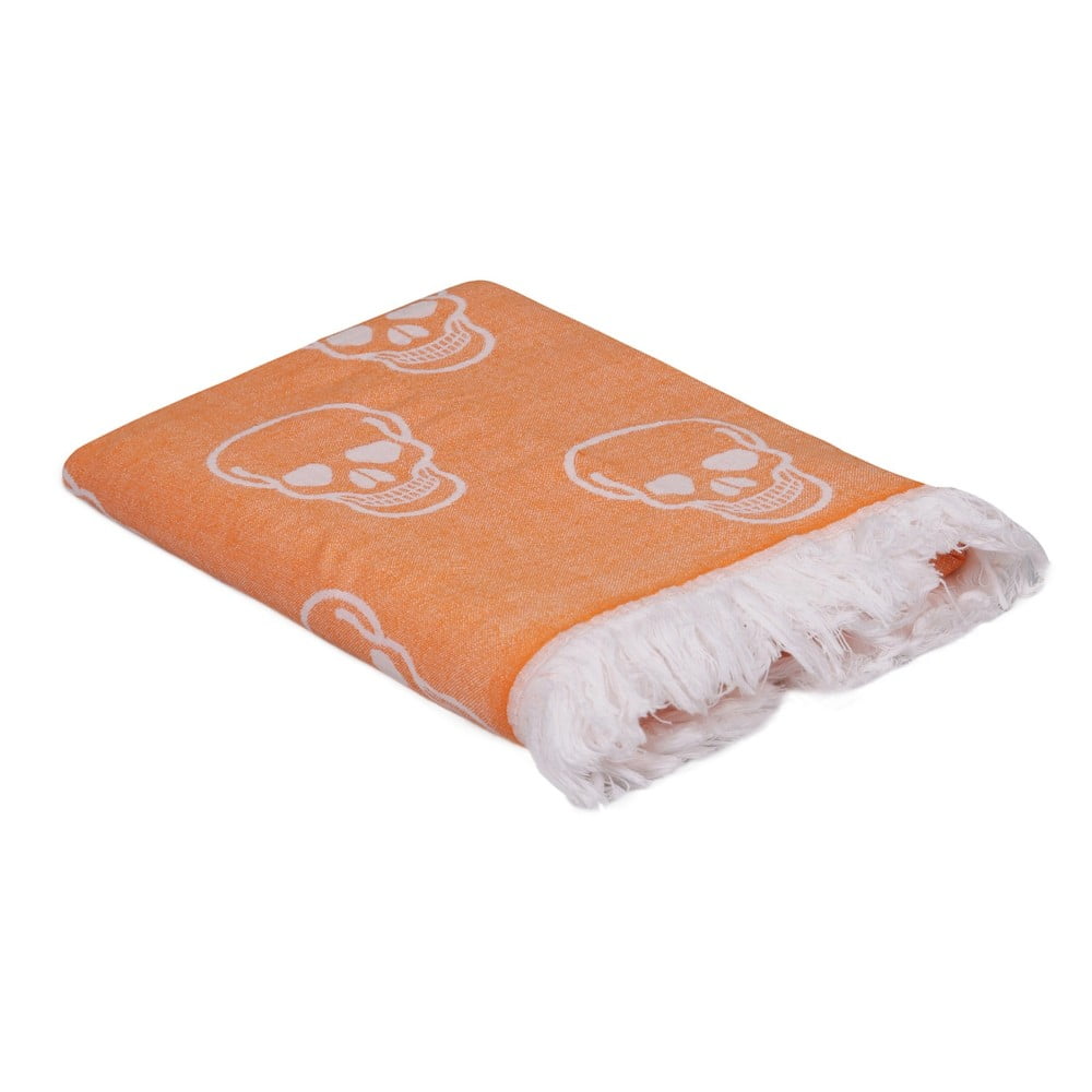 Pomarańczowy ręcznik Kurukafa, 180x100 cm