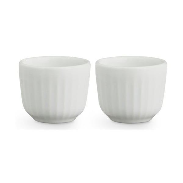 Zestaw 2 białych porcelanowych kieliszków do jajek Kähler Design Hammershoi, ⌀ 8 cm