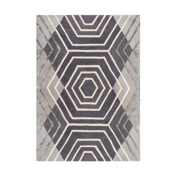 Szary dywan wełniany Flair Rugs Harlow, 120x170 cm