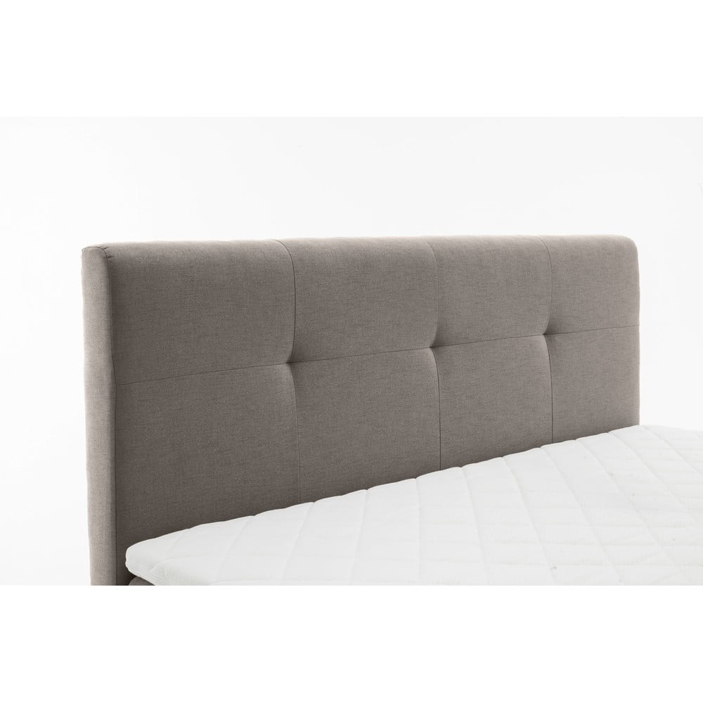 Jasnoszare łóżko boxspring 180x200 cm Stockholm – Meise Möbel