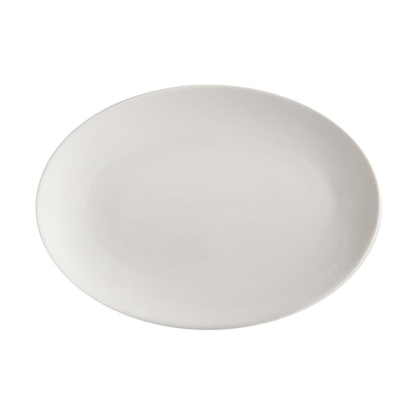 Biały porcelanowy talerz Maxwell & Williams Basic, 35x25 cm