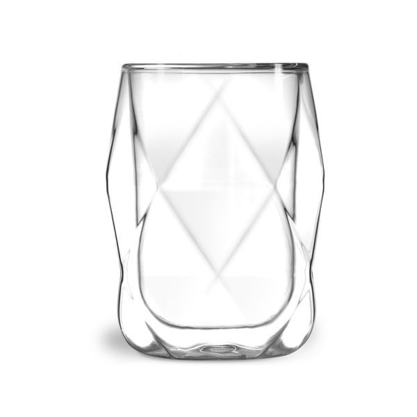 Zestaw 2 szklanek z podwójną ścianką do latté Vialli Design Geo, 250 ml